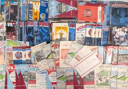 1949-2011 Aston Villa Home and Away Football Programmes: League Cup handbooks noted to include v