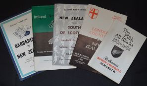 1963-4 NZ in the British Isles Rugby Programmes etc (5): v London Counties, South of Scotland,