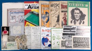 Bradford (Park Avenue) Collection of Ephemera, to include prewar player cards, photos, BPA silk,