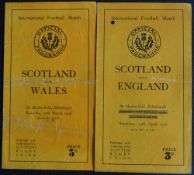 1946 Scotland v England and v Wales ‘Victory’ Rugby Programmes (2): From the series of uncapped