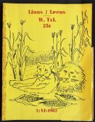 1962 British and I Lions in S Africa Rugby Programme: Big, bold and quite hard to source yellow