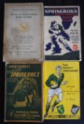 1931-1956 Super Springbok Rugby Books Selection (4): To inc 1931-2 well known and popular