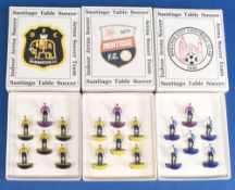 Santiago Table Soccer Indoor Arena Teams 1906 Brechin City blue & white halved shirts, black shorts,