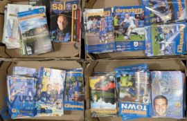 1999-2013 Shrewsbury Town Home Football Programmes, an almost complete set of home fixtures, missing