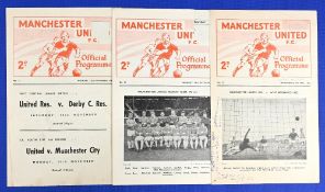 1961/62 Football Programmes: Manchester United v Bolton Wanderers, Manchester Senior Cup Final (from