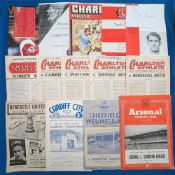 1952-2006 Charlton Athletic Football Home & Away Programmes - one with signature, away programmes