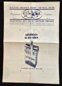 1962 British and I Lions 3rd Test W Province 1c Rugby Programme: Newlands, Cape Town large, folded