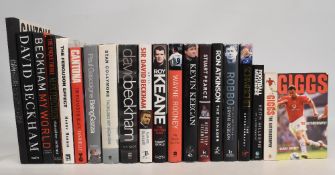 Collection of football books Bryan Robson – “Robbo” – signed; My autobiography by Ron Atkinson –