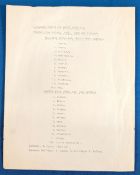 1968/69 Lancashire Senior Cup 2nd round Blackburn Rovers v Manchester United single sheet 29 October