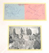 Leeds United 1970 Fair Cup Photograph / Autograph Display signed by 8 players to include Mick Jones,