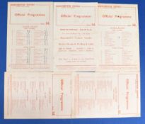 1955/56 Collection of Manchester United home reserves programmes v Blackpool, Bury, Preston NE,