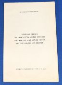 1958 Memorial Service at St Martin-in-the Fields Church, Trafalgar Square London to Manchester
