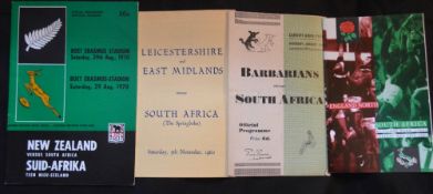 1952-1992 S African Interest Rugby Programme Miscellany (4): v NZ, Port Elizabeth, 1970, and in
