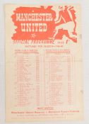1946/47 Manchester United reserves v Blackpool reserves single sheet programme 12 April 1947; slight