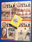 1952 Soccer Stars 25th October, 1st November and 8th November covering Charlie Mitten’s story of his