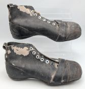 1946 Les Smith Wolverhampton Wanderers & Aston Villa Personal Football Boots, unused boots with a