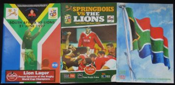 1997 British and I Lions in S Africa Test Rugby Programmes (3): All three of the A5 but packed,
