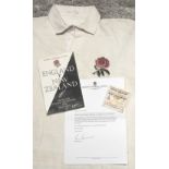 1978 Bill Beaumont’s England Rugby Jersey etc v NZ, Signed by Andy Haden: Very special