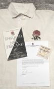 1978 Bill Beaumont’s England Rugby Jersey etc v NZ, Signed by Andy Haden: Very special