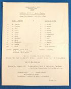 1968/69 Lancashire Senior Cup ¼ final Oldham Athletic v Manchester United single sheet 30 December