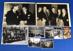 1953 England Tour of South America; photographs to include team on the pitch at Buenos Aires, Tommy