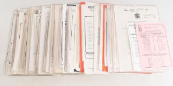 Reserves Programmes from mid 1980s majority are Rotherham homes and aways few others include