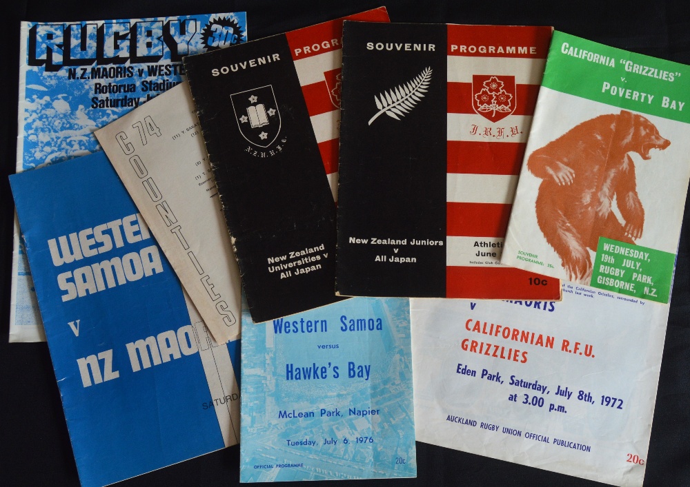 1968-76 Less Frequent Visitors to NZ Rugby Programmes (8): Japan v NZ Juniors and NZ Univs 68 and
