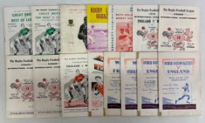 1952-1970 International Rugby League Programme Pot-Pourri (15): England v Wales 1953 and 1968; Wales