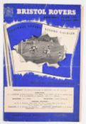 1955/56 FAC Bristol Rovers v Manchester United 3rd round match programme; slight crease, overall