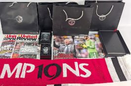 4x Manchester United Executive Box Programmes and Match Day Gifts: for matches v Stoke 20/10/12, 25,
