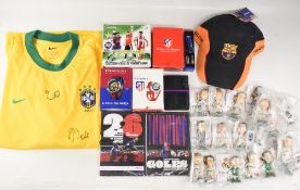 A Brazil Football Shirt and Spanish Football memorabilia to include a c2000 Brazil football shirt