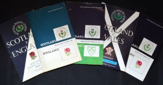 1956-69 Scotland Home Rugby Programmes Selection (6): v England 56, 64 and 68, Ireland 69 and