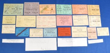 Bert Williams Collection to include 20 Tickets from various games 2/2/39 Walsall Complimentary, 10/
