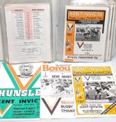 1983-84 Kent Invicta Rugby League Programmes, homes and away (37 in binder)