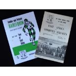 1961 and 62 East Africa v Tourists Rugby Programmes (2): v Harlequins UK and Pretoria Harlequins (
