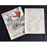 1955 British and I Lions in S Africa Rugby Programme: The large attractive issue v Transvaal,