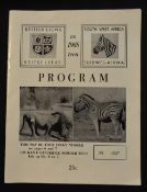 Scarce 1968 British and I Lions v South-West Africa Rugby Programme: Less often seen, bold clean