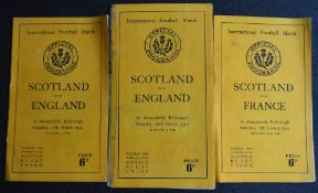 1950 and 52 Scotland v England and France Rugby Programmes (3): The very traditional Murrayfield