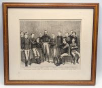 1879 Graphic Newspaper Scotland National Football Team Engraving v England - framed under glass-