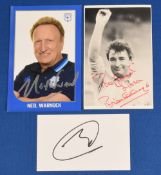 Signed Football Photographs / Autographs, to include Brian Clough, Neil Warnock and Rafa Benitez