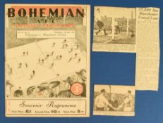 1948 Bohemians v Manchester United friendly match at Dalymount Park, Dublin 12 May 1948; comes