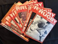 Mostly 1960s-70s Rugby Magazine Selection (23): Mainly old-style Rugby World issues, a few more