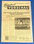 1956/57 European Cup Borussia Dortmund v Manchester United 2nd leg match programme 21 November 1956;