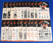 1954/55 Manchester United complete league season home match programmes nos. 1 – 22; includes Reading