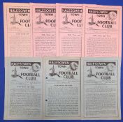 1954-1964 Halesowen Town FC Programmes v Nuneaton Borough -1st May 1954 slight rust mark to front, v