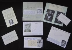 1950s Rugby Autographs (8): Mostly laid down to card or paper, some with pics, Alun Priday, Lloyd