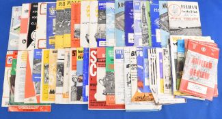 A bulk lot of fair-poor condition football programmes, memorabilia and a 1968/69 complete soccer