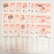 1969/70 Manchester United complete league season homes (21), tokens removed 3/21, usual minor