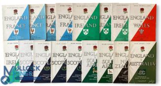 1953-1960 England v All-Comers Rugby programmes (14): v Wales 1956; v Ireland 1956-60 inc, 1956