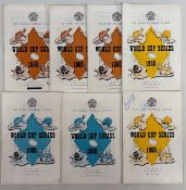 1960 World Cup Series Rugby Programmes (7): The attractively-covered set of issues for this four-